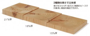 【商品コード:ANST】 年輪セット 15/18/21